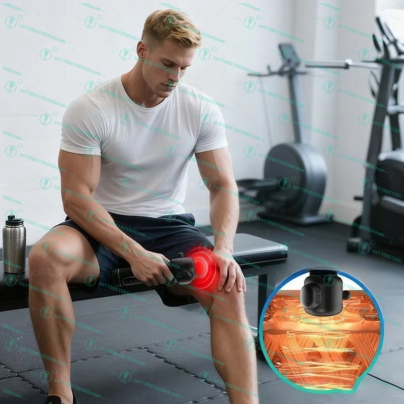 Massage Gun Deep Tissue - Masajeador Corporal Profesional de 4 Cabezales