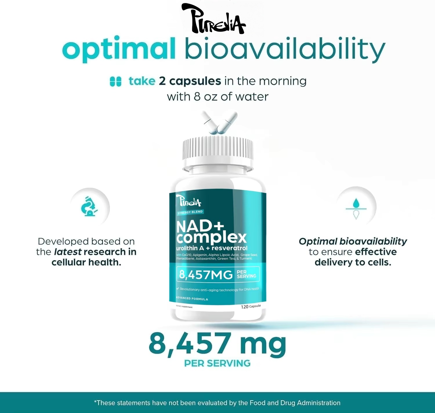 Suplemento NAD Plus: Energía N - Health Wellness & Nutrition Center Llc reseña y precio