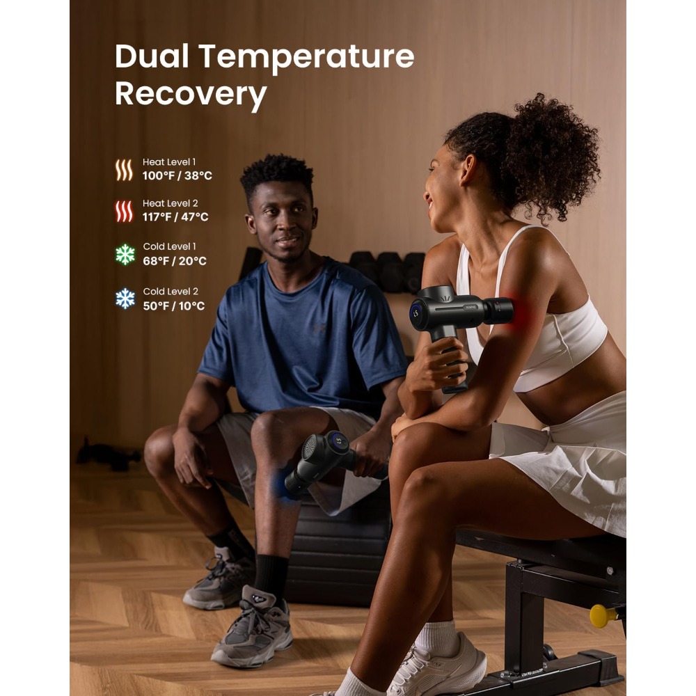 Pistola de masaje con calor y  - Massage Gun Deep Tissue reseña y precio