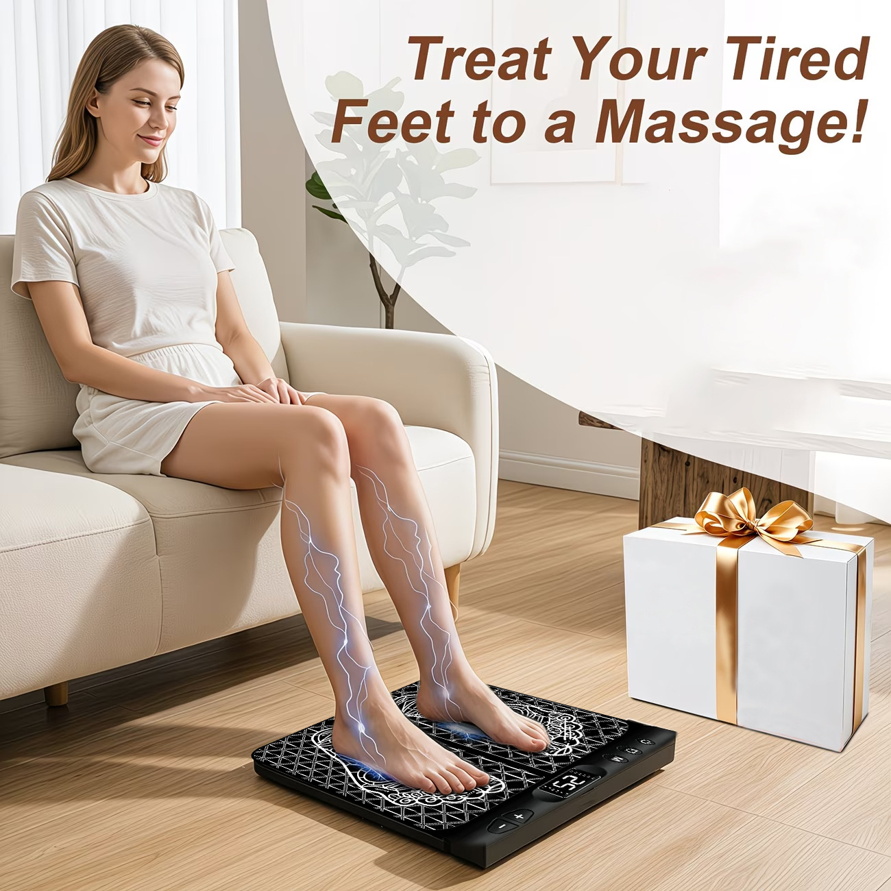 Masajeador de Pies EMS con 12  - Ems Foot Massager reseña y precio